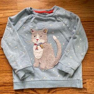 Boden cat sweatshirt size 3-4
